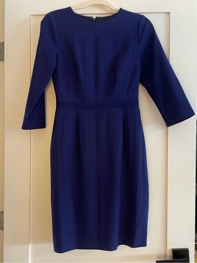 J. Crew Fitted Royal Blue Sheath Dress